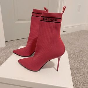 Balmain Hot Pink Sock Boots